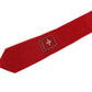 GUCCI Unknown Tiger Logo Suit Accessory Tie Silk Men's Red