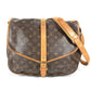 LOUIS VUITTON M42254 Monogram Saumur 35 Shoulder Bag, Crossbody Flap, Monogram Canvas, Unisex, Brown