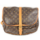 LOUIS VUITTON M42254 Monogram Saumur 35 Shoulder Bag, Crossbody Flap, Monogram Canvas, Unisex, Brown