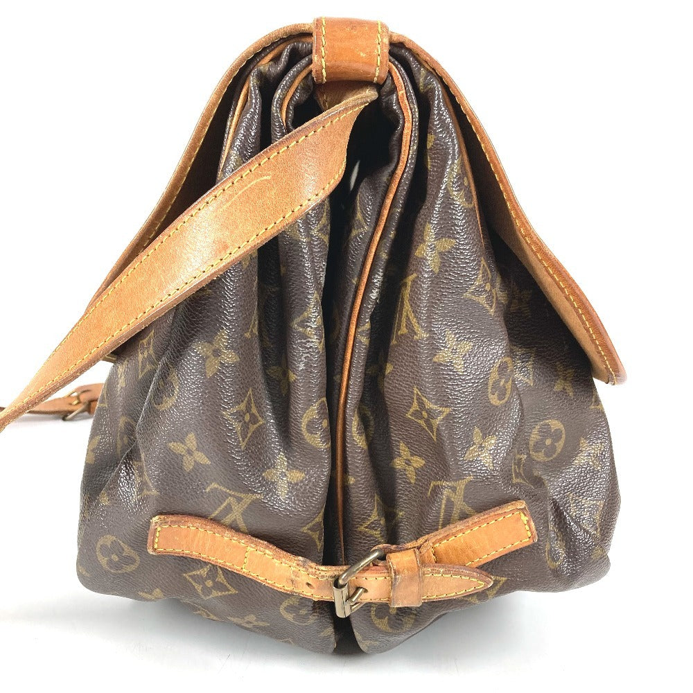 LOUIS VUITTON M42254 Monogram Saumur 35 Shoulder Bag, Crossbody Flap, Monogram Canvas, Unisex, Brown