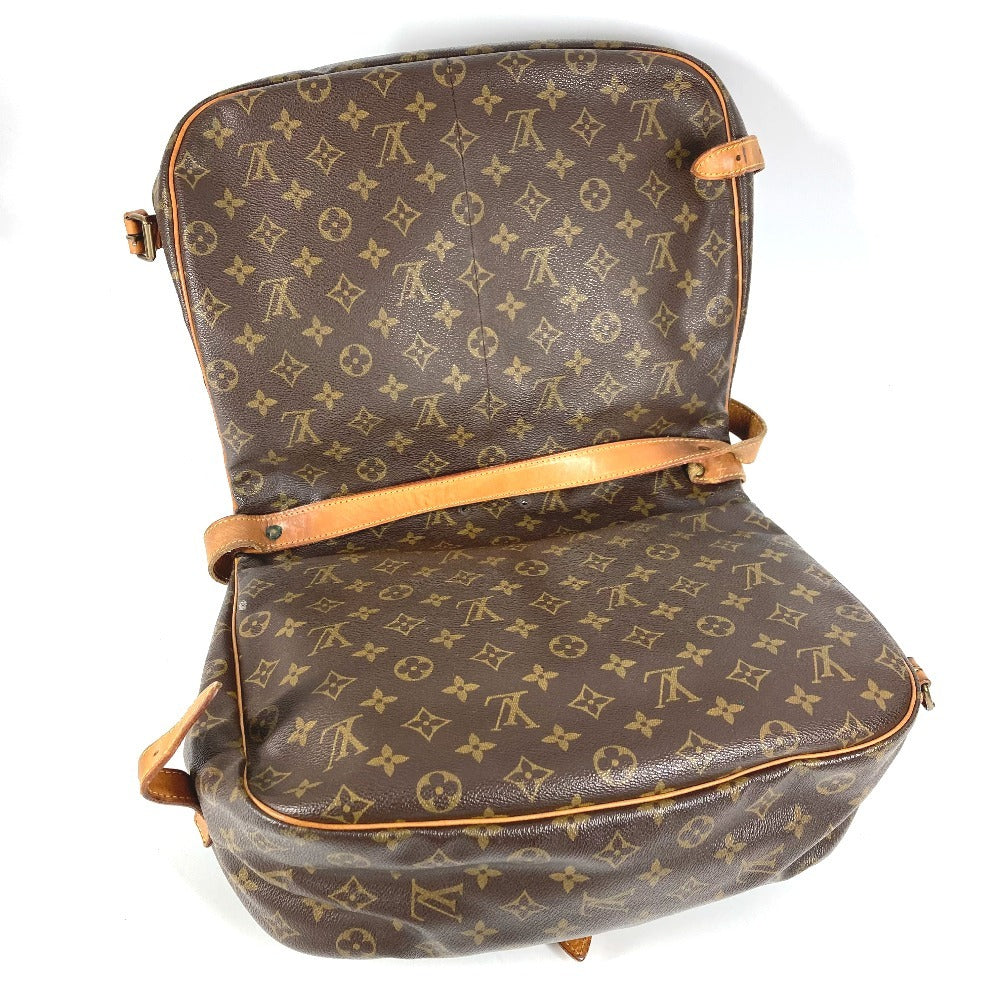 LOUIS VUITTON M42254 Monogram Saumur 35 Shoulder Bag, Crossbody Flap, Monogram Canvas, Unisex, Brown