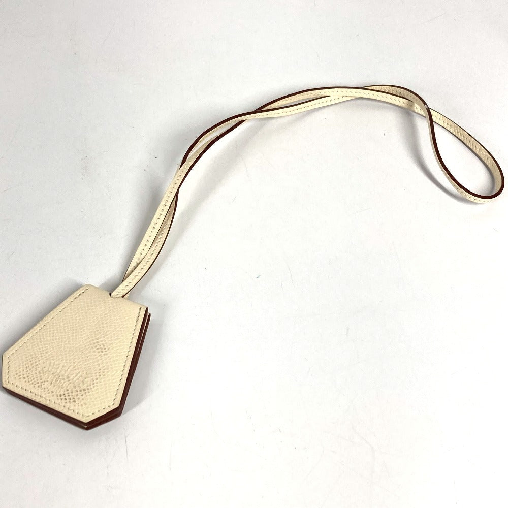 HERMES Hat Clip, Capucine Hat, Accessories, Goods, Leather, Unisex, Ivory