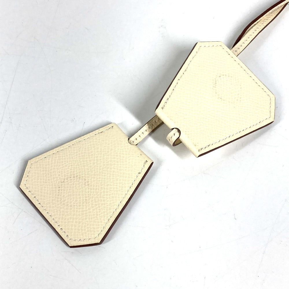HERMES Hat Clip, Capucine Hat, Accessories, Goods, Leather, Unisex, Ivory