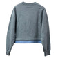 GUCCI 837933 Logo Long Sleeve Sweatshirt Top Apparel Trainer Cotton Women's Grey