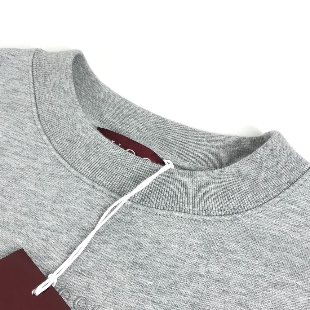 GUCCI 837933 Logo Long Sleeve Sweatshirt Top Apparel Trainer Cotton Women's Grey
