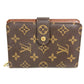 LOUIS VUITTON M61207 Monogram Portefeuille Zip Compact Wallet, Bi-fold Wallet, Monogram Canvas, Unisex, Brown