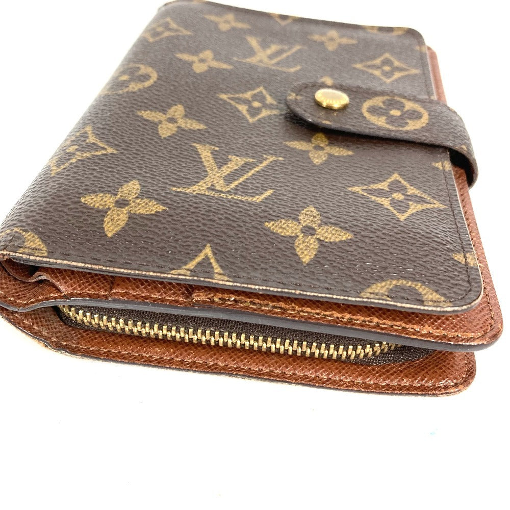 LOUIS VUITTON M61207 Monogram Portefeuille Zip Compact Wallet, Bi-fold Wallet, Monogram Canvas, Unisex, Brown
