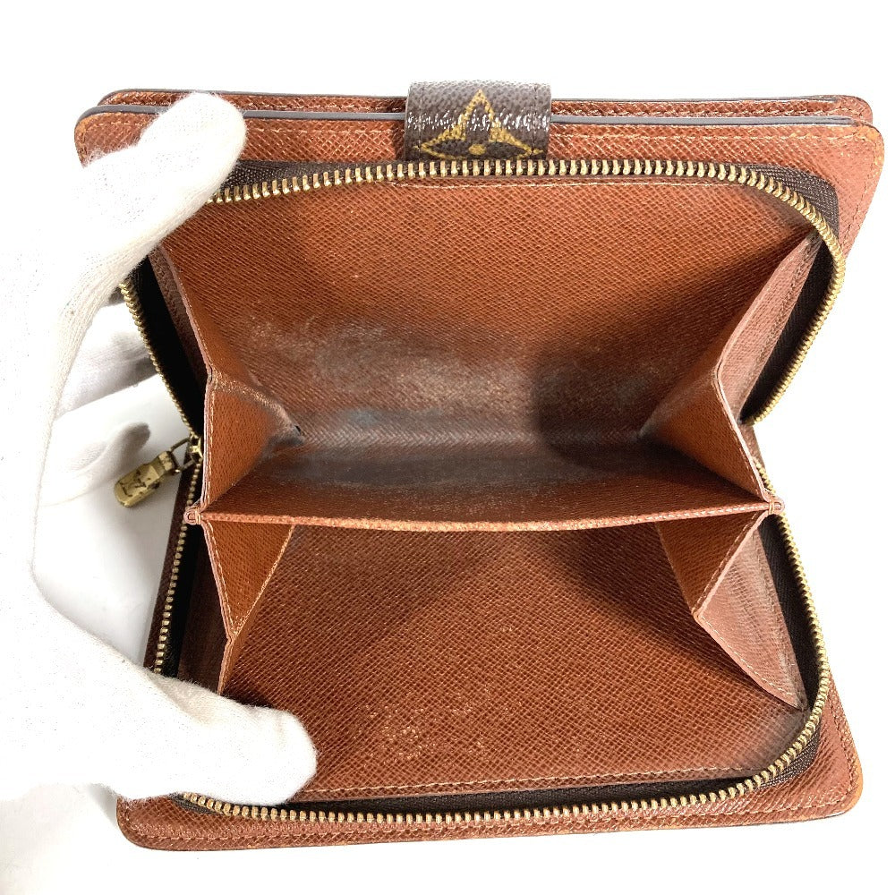 LOUIS VUITTON M61207 Monogram Portefeuille Zip Compact Wallet, Bi-fold Wallet, Monogram Canvas, Unisex, Brown
