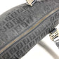 FENDI Zucchino Logo Handbag Shoulder Tote Bag Leather/Canvas Unisex Black