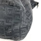 FENDI Zucchino Logo Handbag Shoulder Tote Bag Leather/Canvas Unisex Black