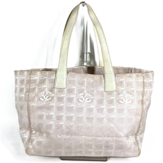 CHANEL A15991 CC ココマーク ロゴ ニュートラベルライン MM　ニュートラベルラインMM ショルダーバック カバン 肩掛け トートバッグ レザー/ナイロン ユニセックス ベージュ