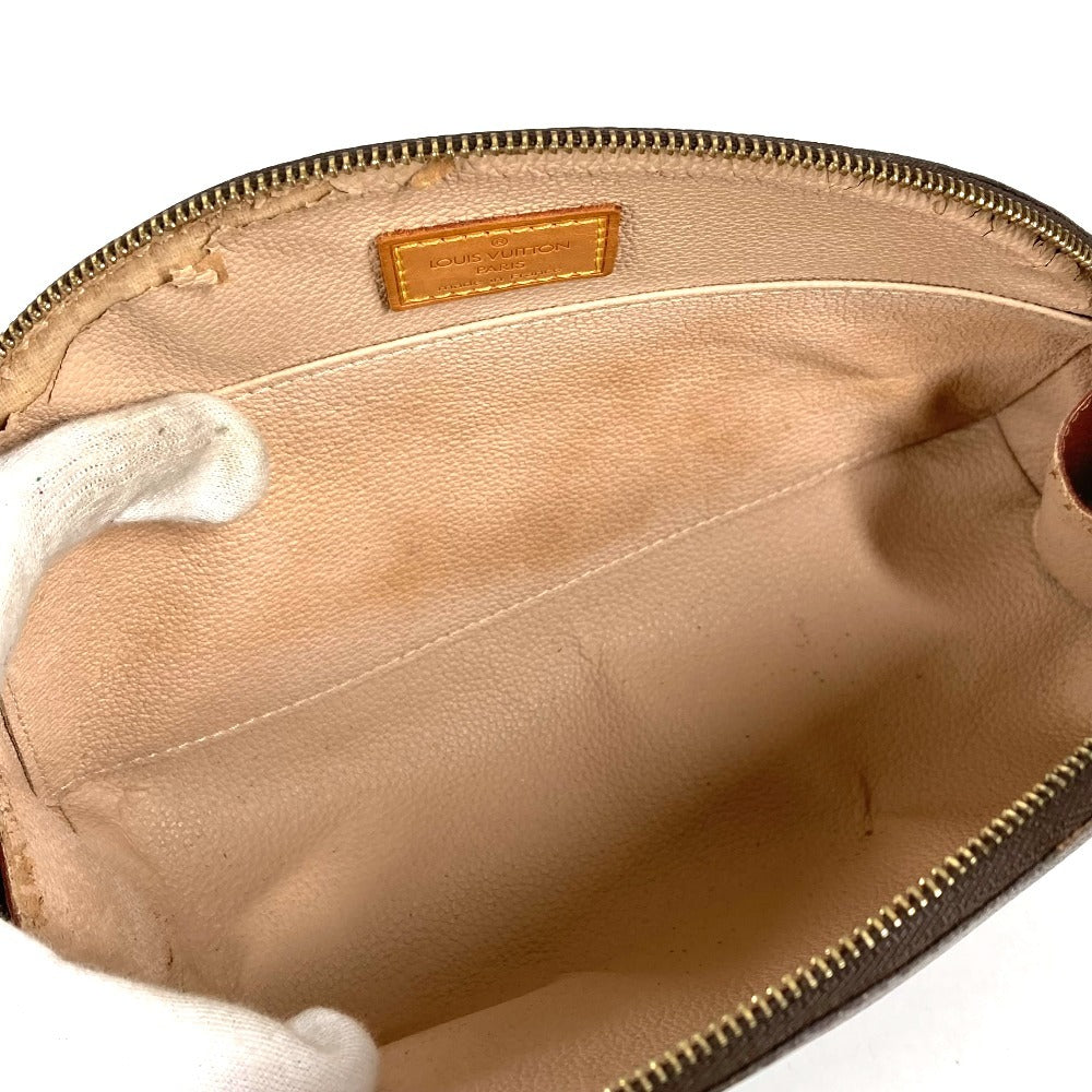 LOUIS VUITTON M47520 Monogram Trousse Demi-Lune Make-up Pouch Travel Pouch Multi-purpose Pouch Cosmetic Pouch Monogram Canvas Ladies Brown