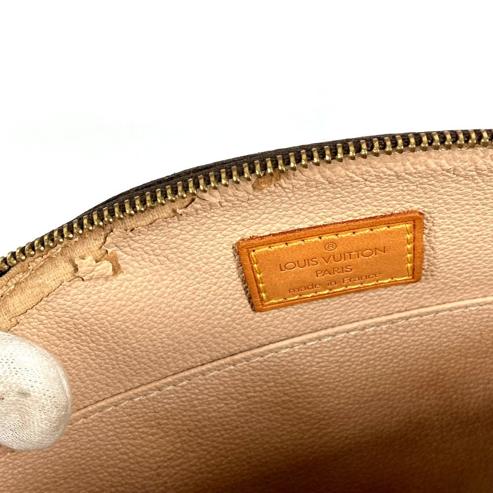 LOUIS VUITTON M47520 Monogram Trousse Demi-Lune Make-up Pouch Travel Pouch Multi-purpose Pouch Cosmetic Pouch Monogram Canvas Ladies Brown