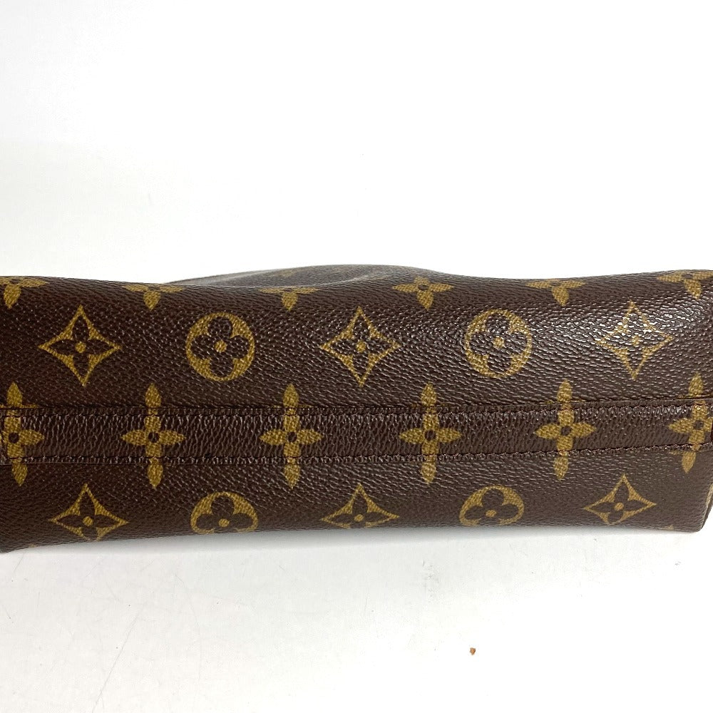 LOUIS VUITTON M47520 Monogram Trousse Demi-Lune Make-up Pouch Travel Pouch Multi-purpose Pouch Cosmetic Pouch Monogram Canvas Ladies Brown