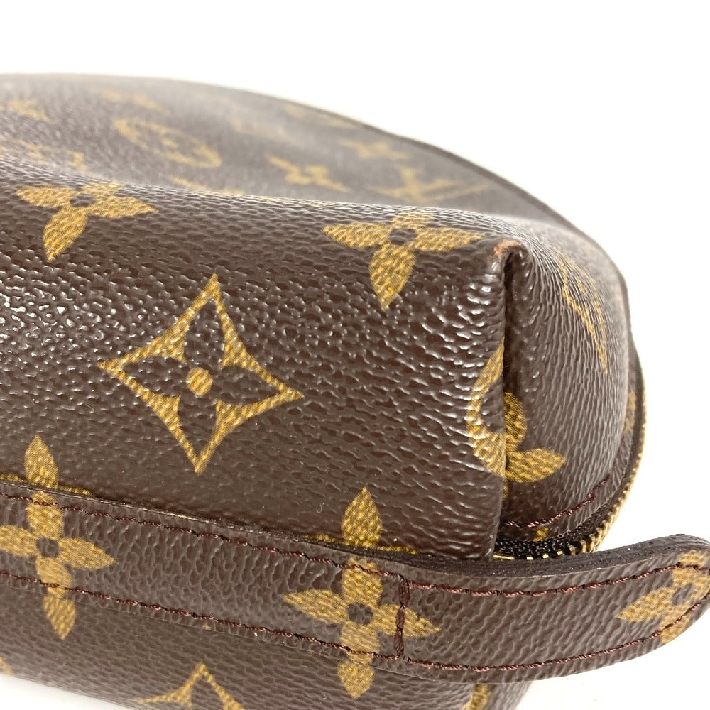 LOUIS VUITTON M47520 Monogram Trousse Demi-Lune Make-up Pouch Travel Pouch Multi-purpose Pouch Cosmetic Pouch Monogram Canvas Ladies Brown
