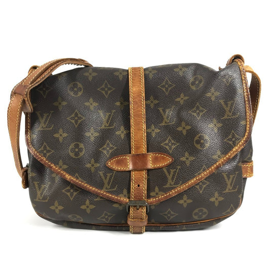 LOUIS VUITTON M42256 Monogram Saumur 30 Saumur 30 Flap Bag Shoulder Bag Monogram Canvas Unisex Brown