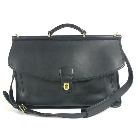 COACH 5266 オールドコーチ メトロポリタン カバン 斜め掛け フラップ ビジネスバッグ トートバッグ ショルダーバッグ レザー ユニセックス ブラック