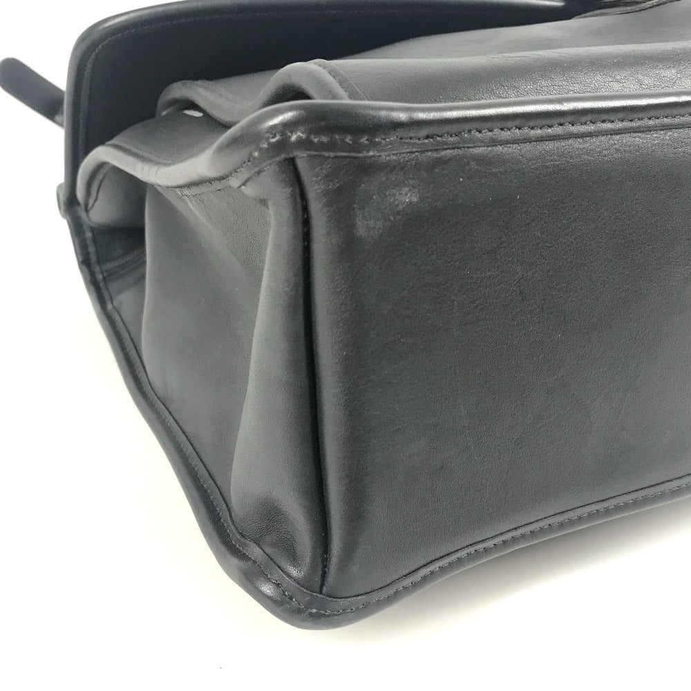 COACH 5266 オールドコーチ メトロポリタン カバン 斜め掛け フラップ ビジネスバッグ トートバッグ ショルダーバッグ レザー ユニセックス ブラック