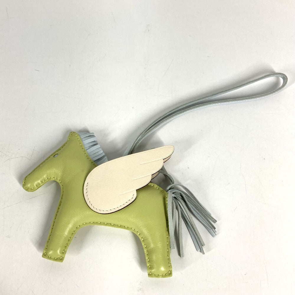HERMES 馬 キーホルダー シュバル ロデオ ペガサス MM ロデオペガサスMM バッグチャーム チャーム アニョーミロ ユニセックス グリーン