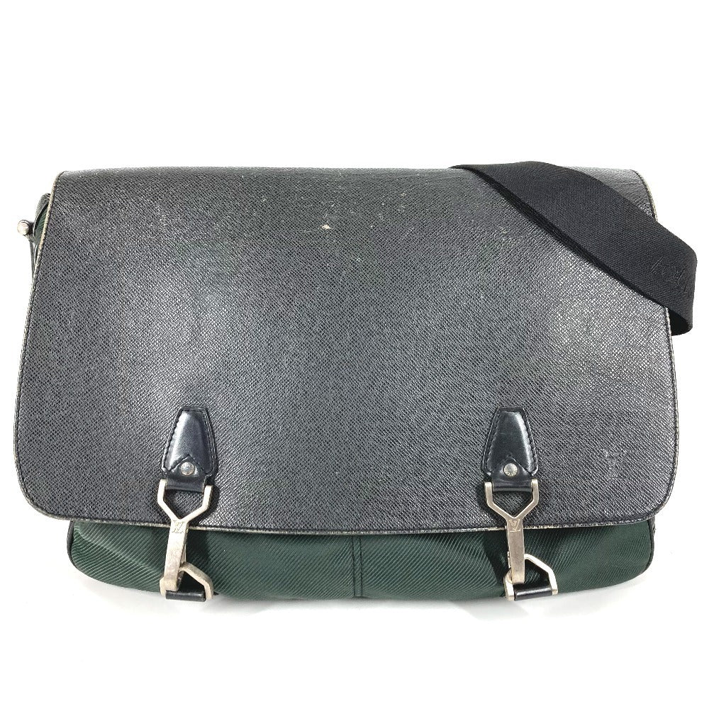 LOUIS VUITTON M30162 タイガ デルスー カバン フラップ 斜め掛け メッセンジャーバッグ ショルダーバッグ タイガレザー ユニセックス カーキ
