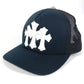 CHROME HEARTS TRUCKER CAP NEW 3 CEM CRS トリプルクロス スリークロス ロゴ トラッカー 帽子 キャップ帽 ベースボール メッシュ キャップ コットン ユニセックス ブラック
