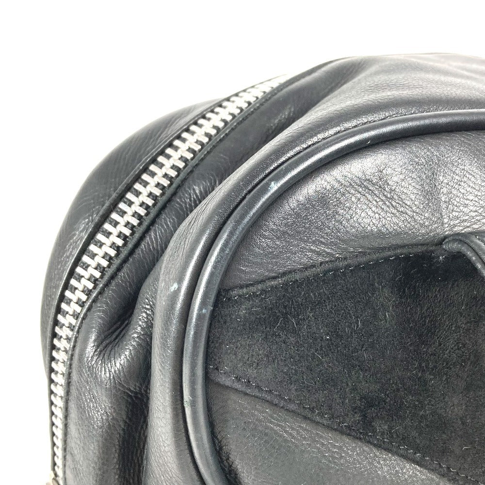 CHROME HEARTS ガンスリンガー ロゴ クロス バックパック カバン リュックサック レザー/スエード ユニセックス ブラック