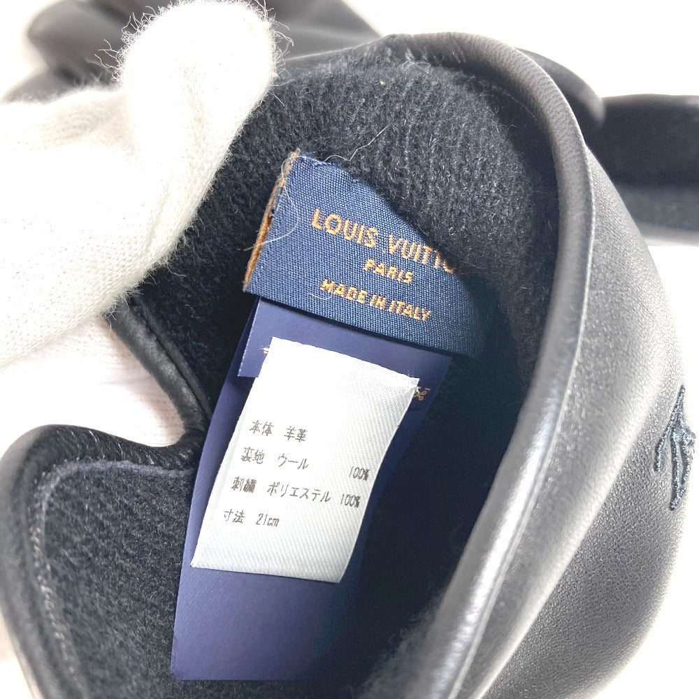 LOUIS VUITTON M7737I LVロゴ グローブ LV ブラゾン グローブ アクセサリー 手袋 レザー メンズ ブラック