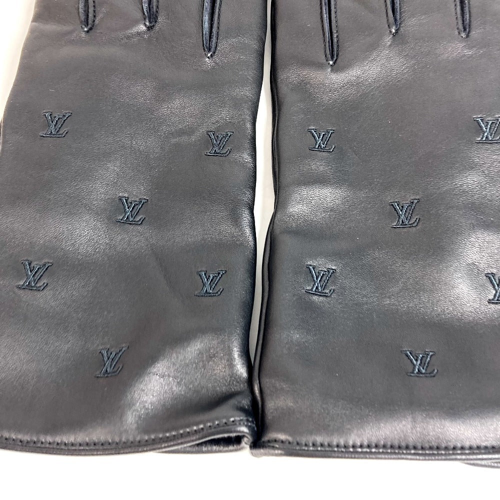 LOUIS VUITTON M7737I LVロゴ グローブ LV ブラゾン グローブ アクセサリー 手袋 レザー メンズ ブラック