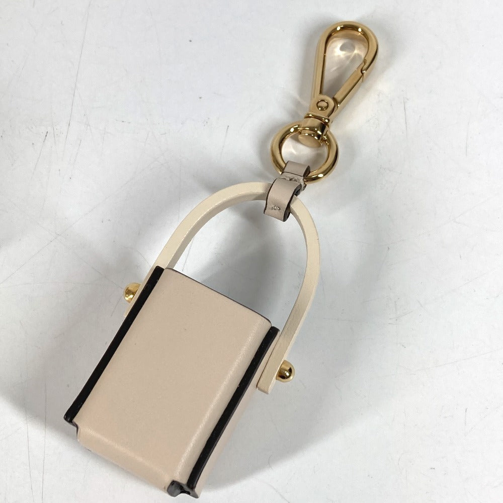 FENDI パフュームケース バッグチャーム キーホルダー ペルケノ オーデパルファム ミニチュアホルダーチャーム ミニ 香水ケース 香水入れ 香水つき 小物入れ レザー ユニセックス カメリア ベージュ