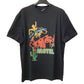LOUIS VUITTON 2024年 ラインストーン ロゴ MOTEL アパレル トップス 半袖 Tシャツ 半袖Ｔシャツ コットン メンズ ブラック