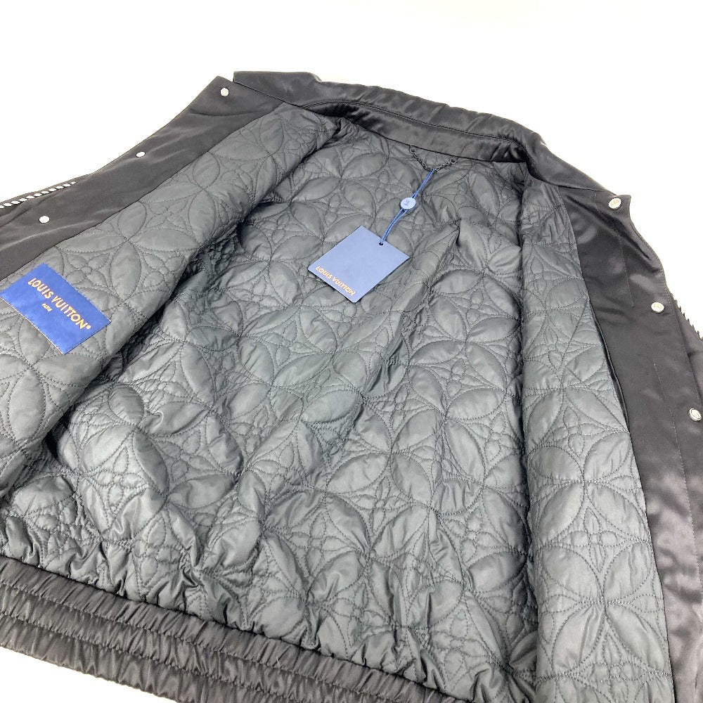 LOUIS VUITTON 2025年 ラインストーン ブルゾン ロゴ アウター ジャンバー 上着 トップス 長袖 RM252MV ブルゾンジャケット ビスコース メンズ ブラック
