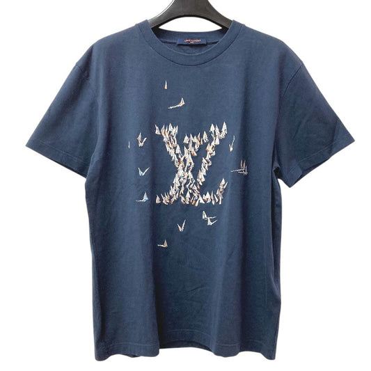 LOUIS VUITTON トップス アパレル 半袖 LVロゴ 2025年モデル RM252MM 半袖Ｔシャツ コットン メンズ ネイビー