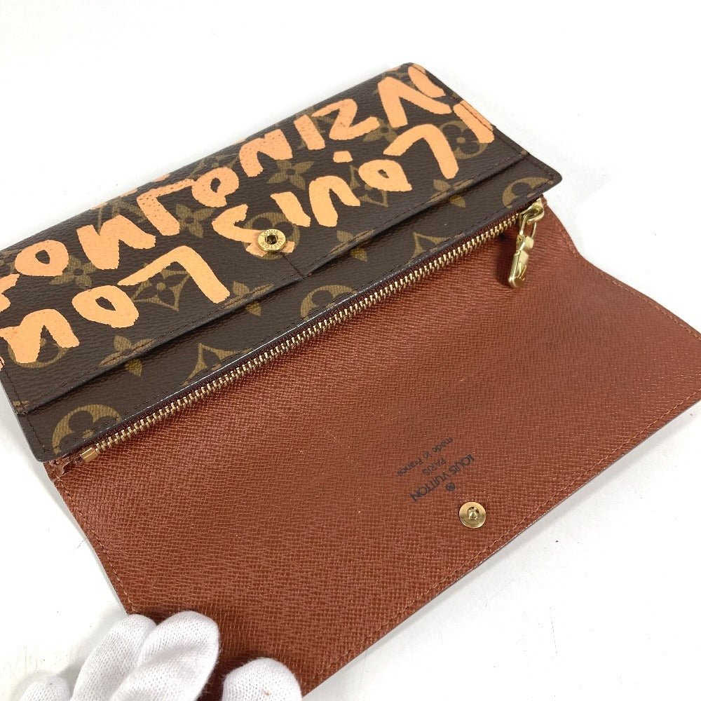 LOUIS VUITTON M92190 旧モノグラムグラフィティ ポシェットポルトモネクレディ 2つ折り ロングウォレット 長財布 モノグラムグラフィティキャンバス ユニセックス オレンジ