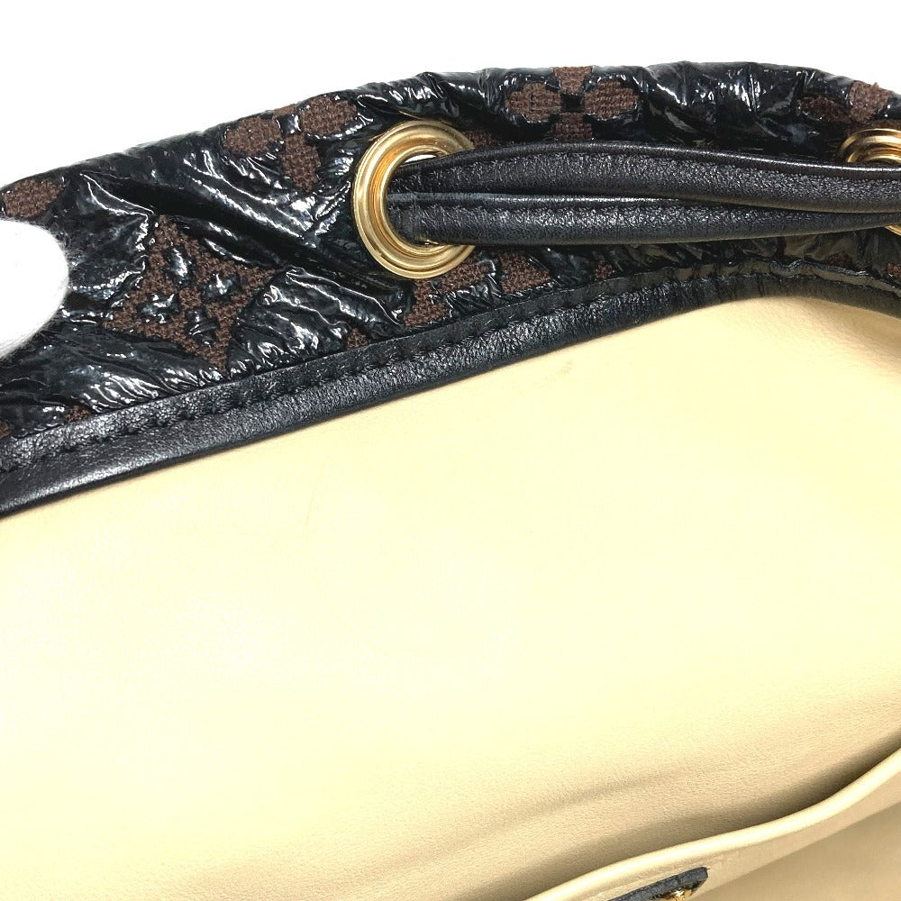 LOUIS VUITTON M95259 モノグラムエルヴィニル スクイーチ カバン 巾着 トートバッグ 肩掛け ショルダーバッグ レザー レディース ブラウン