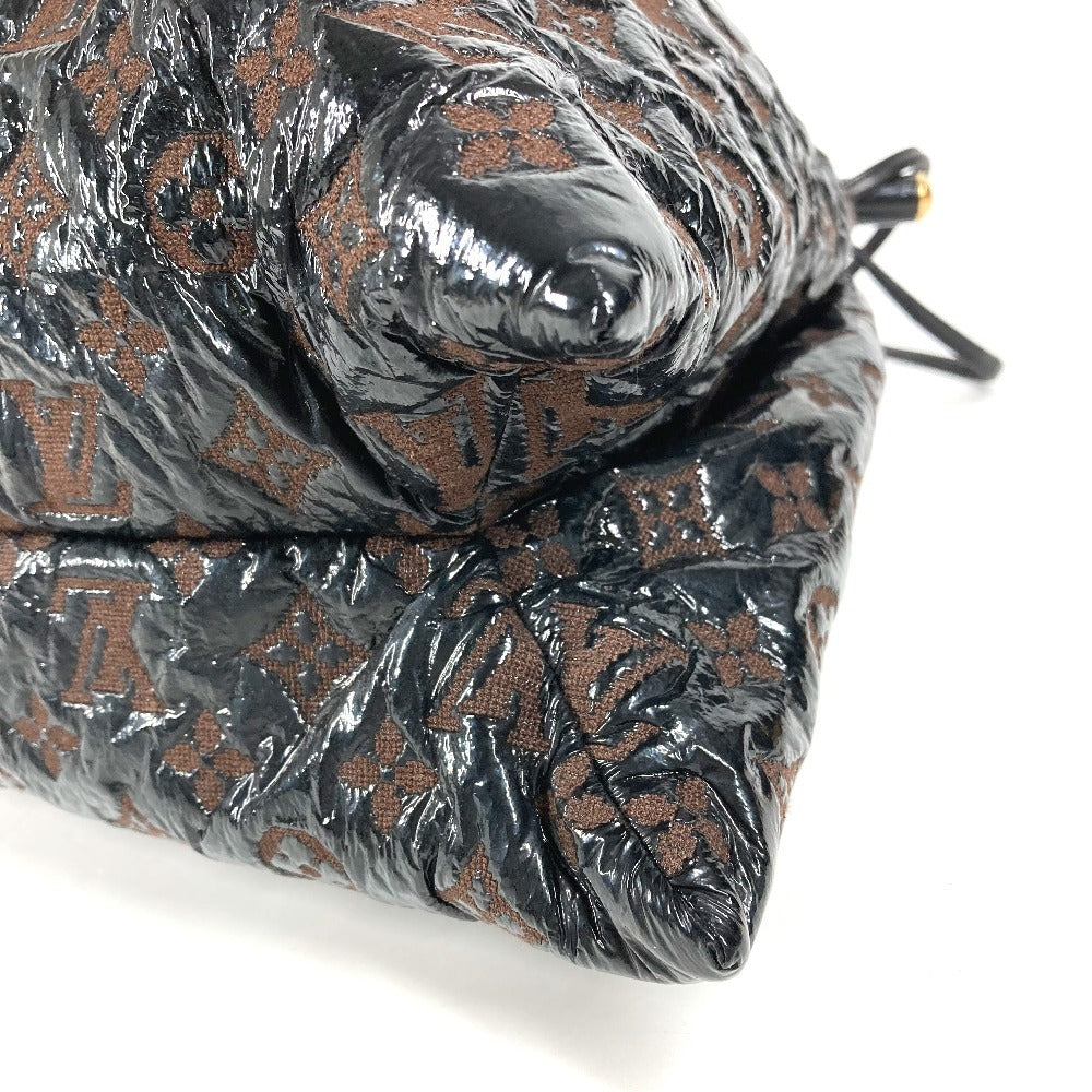 LOUIS VUITTON M95259 モノグラムエルヴィニル スクイーチ カバン 巾着 トートバッグ 肩掛け ショルダーバッグ レザー レディース ブラウン
