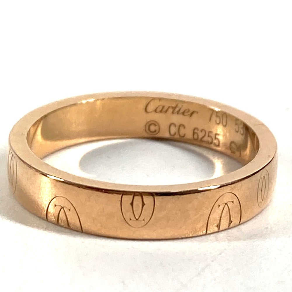 CARTIER K18 金 18K ハッピーバースデー ロゴ アクセサリー ジュエリー リング・指輪 Au750 レディース ピンクゴールド