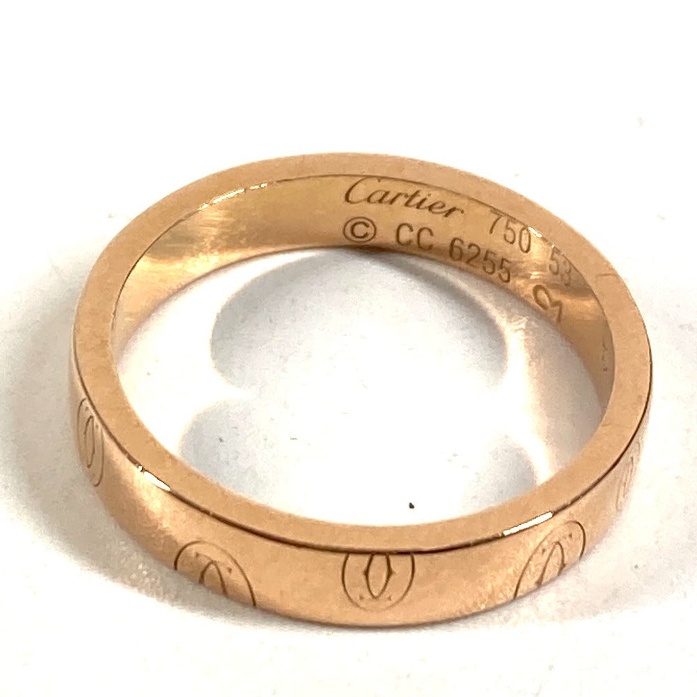 CARTIER K18 金 18K ハッピーバースデー ロゴ アクセサリー ジュエリー リング・指輪 Au750 レディース ピンクゴールド