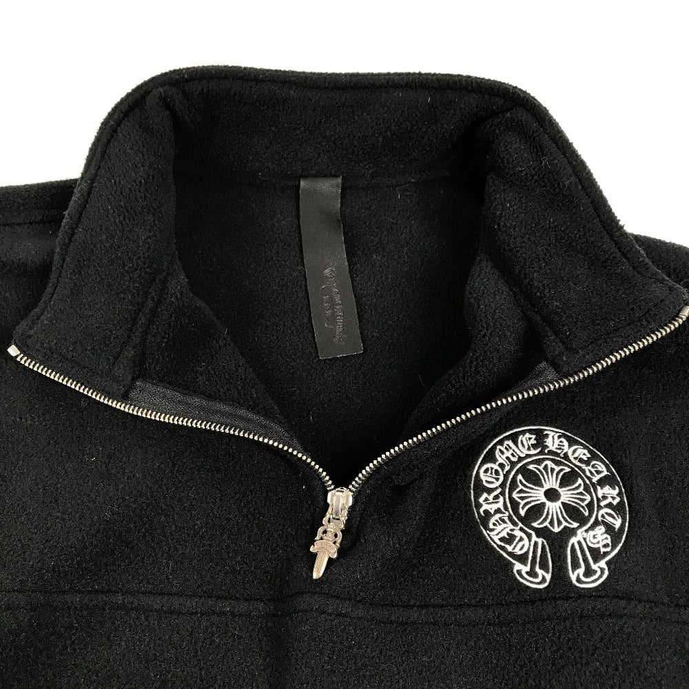 CHROME HEARTS トレーナー スウェット 長袖 YKT U TARDY SWEEP HLF ZIP ダガージップ ハーフジップフリース アパレル トップス 長袖 ホースシュー ロゴ スウェット ポリエステル メンズ ブラック