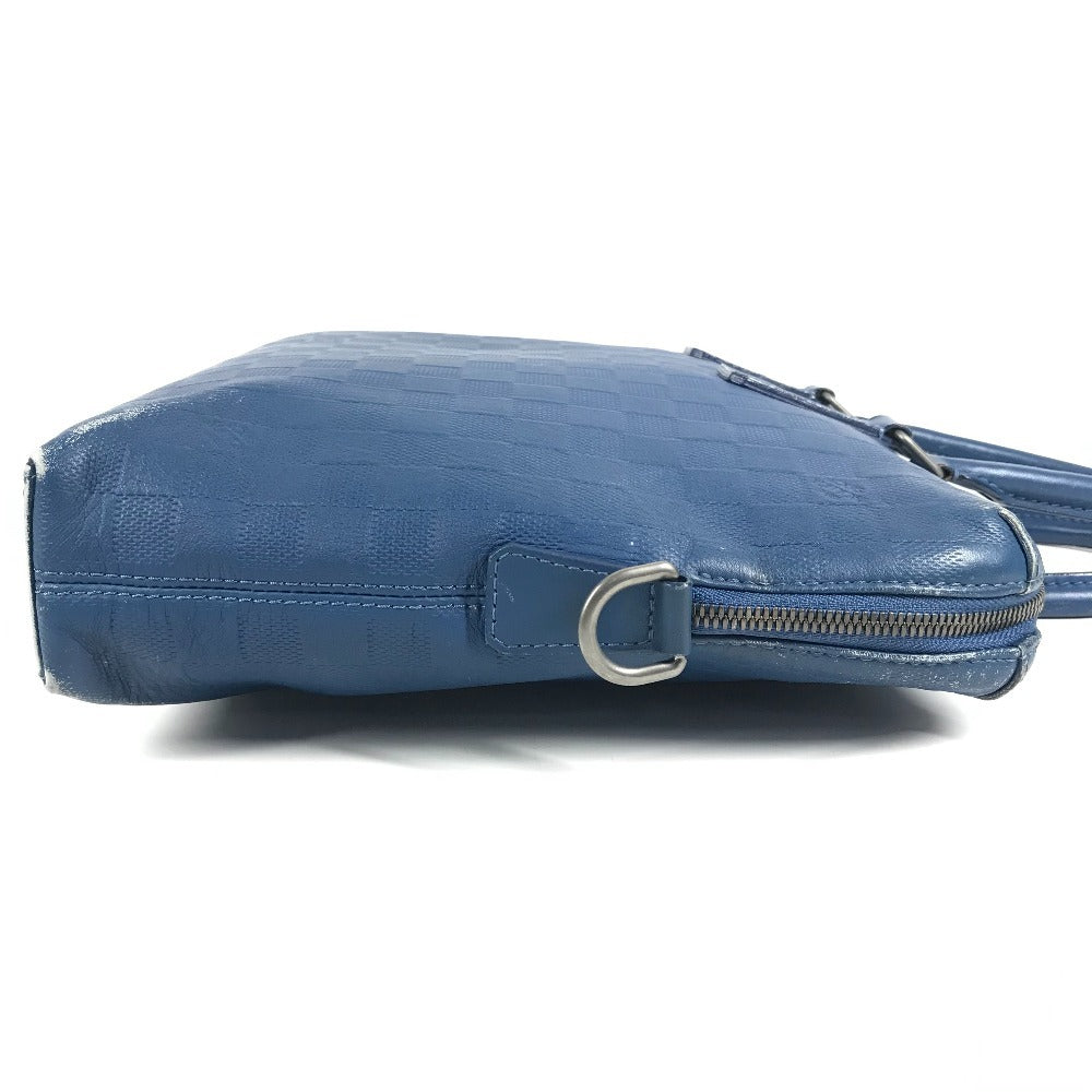 LOUIS VUITTON N41328 ダミエアンフィニ ポルトドキュマンジュール PDJ カバン 書類バッグ ブリーフケース ハンドバッグ ビジネスバッグ ダミエアンフィニレザー ユニセックス ブルー