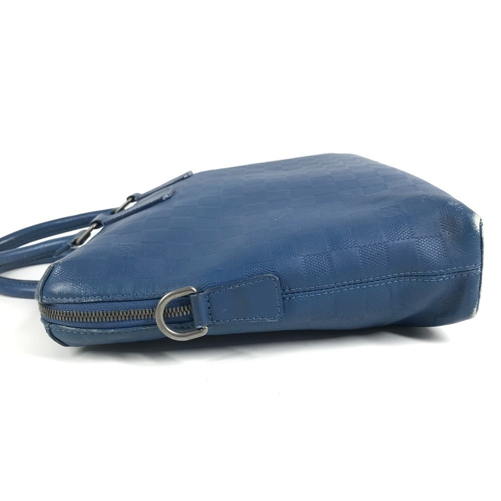 LOUIS VUITTON N41328 ダミエアンフィニ ポルトドキュマンジュール PDJ カバン 書類バッグ ブリーフケース ハンドバッグ ビジネスバッグ ダミエアンフィニレザー ユニセックス ブルー