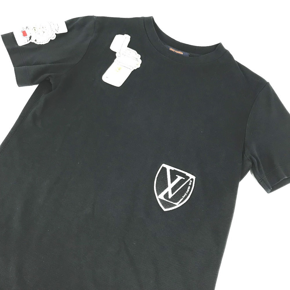 LOUIS VUITTON 不明 ワッペン ロゴ アパレル 半袖 トップス RW182W 半袖Ｔシャツ コットン レディース ブラック