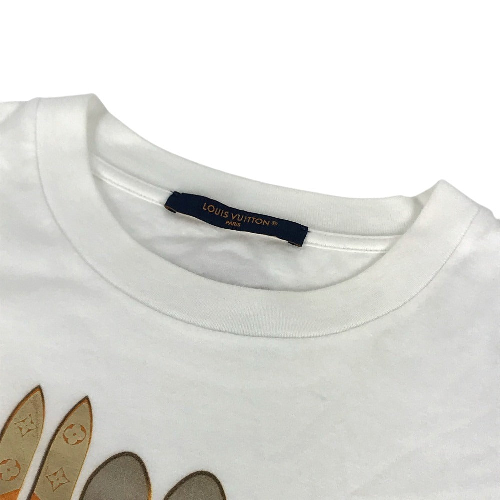LOUIS VUITTON 1AGK27 LV スラロームスキーヤー 刺繍 プリントコットンTシャツ アパレル 半袖 トップス RM251M 半袖Ｔシャツ コットン メンズ ホワイト