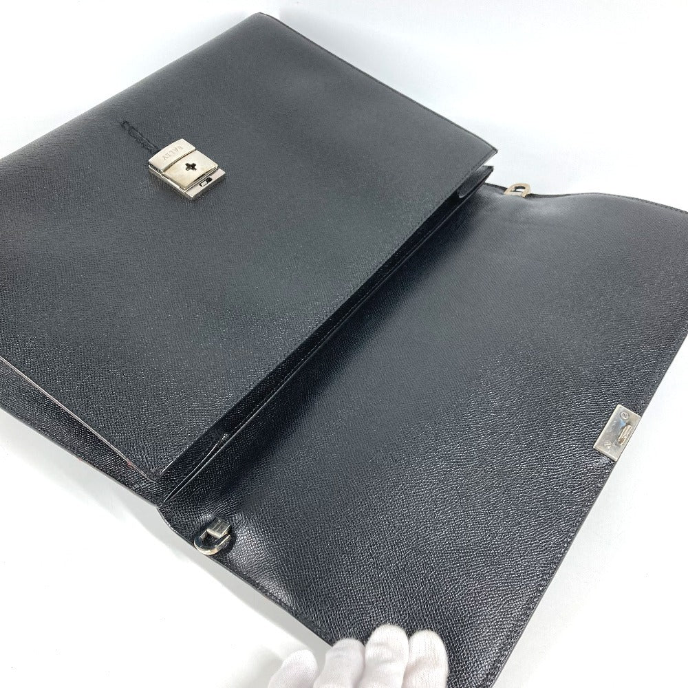 BALLY ロゴ カバン ビジネスバッグ 書類バッグ ブリーフケース ハンドバッグ レザー ユニセックス ブラック