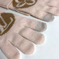 LOUIS VUITTON M79254 flight mode LV medallion maille glove Gloves Accessories gloves wool Camel Rose Beige Used