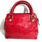 VERSACE vintage Sunburst logo Bag, Tote Bag, Chain Charm, Key Holder Included Hand Bag Leather Red Used