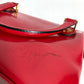 VERSACE vintage Sunburst logo Bag, Tote Bag, Chain Charm, Key Holder Included Hand Bag Leather Red Used