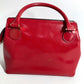 VERSACE vintage Sunburst logo Bag, Tote Bag, Chain Charm, Key Holder Included Hand Bag Leather Red Used