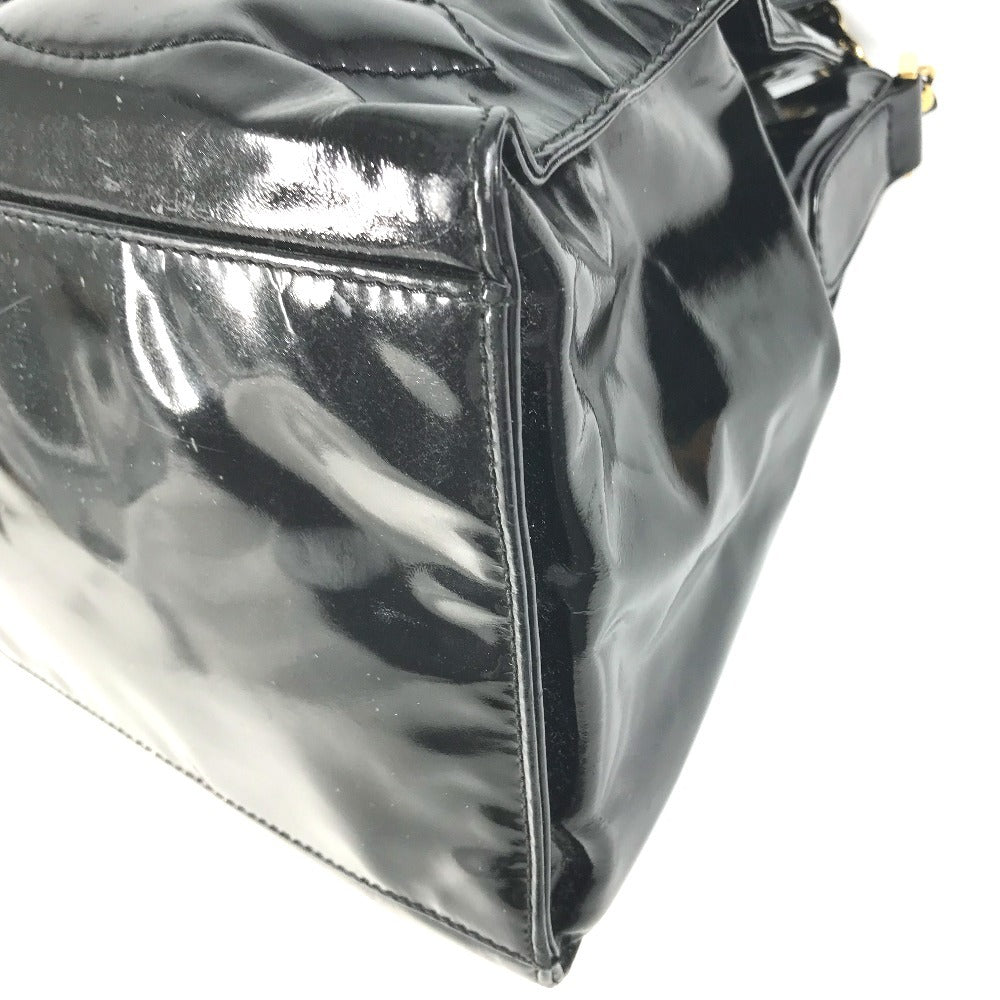 CHANEL vintage Drawstring bag CC CC Mark logo Chain bag, crossbody bag with pouch Shoulder Bag enamel Black/GoldHardware Used