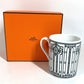 HERMES H DECO Tableware, cups, coffee cups Mug Pottery White/Black Used