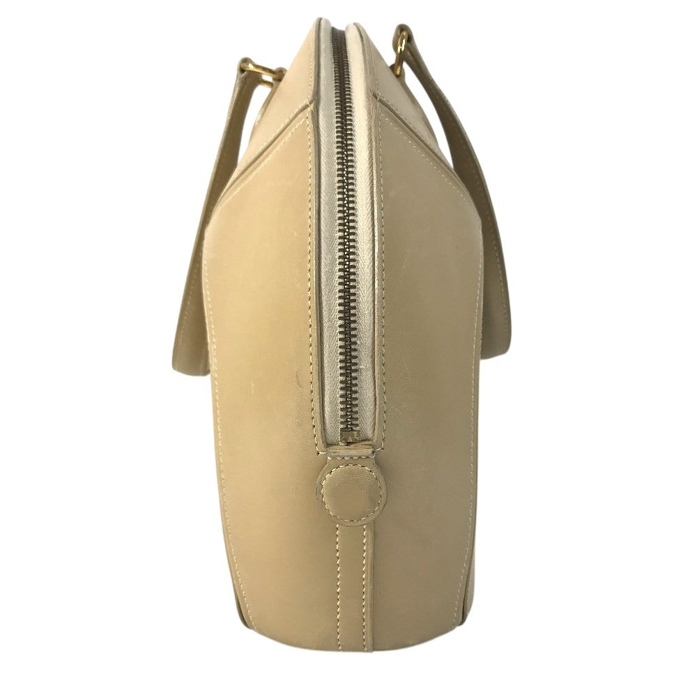 HERMES vintage Ile-de-Siki Bag Tote Bag Hand Bag Leather Beige/GoldHardware Used